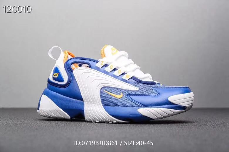 New Nike M2K Tekno White Blue Yellow Shoes - Click Image to Close